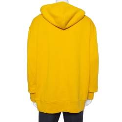 Pre Owned هودي غوتشي قطن بأبليك مودرن فيتوشر أصفر كبير جدا جدا