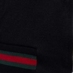 Gucci Equestrian Black Zip Front Jacket XS
