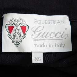 Gucci Equestrian Black Zip Front Jacket XS