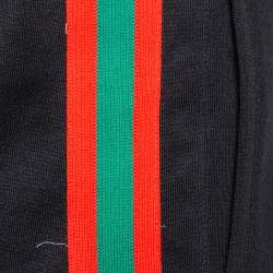 Gucci Black Jersey Web Stripe Detail Sylvie Sweatpants M