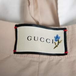 Gucci Beige Cotton Elastic Waist Detail Pants XL