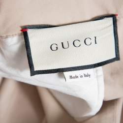 Gucci Beige Cotton Elastic Waist Detail Pants XL