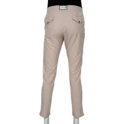 Gucci Beige Cotton Elastic Waist Detail Pants XL