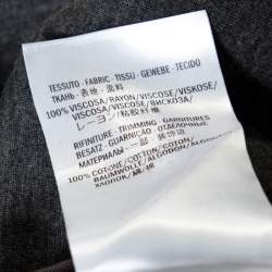 مملوكة مسبقًا سويتشيرت غوتشي تفاصيل حافة مغايرة نيوبرين رمادي مقاس صغير