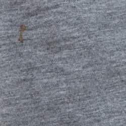 مملوكة مسبقًا سويتشيرت غوتشي تفاصيل حافة مغايرة نيوبرين رمادي مقاس صغير