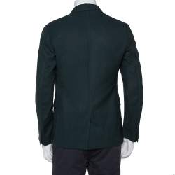 Gucci Dark Green Wool Button Front Blazer L