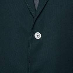 Gucci Dark Green Wool Button Front Blazer L