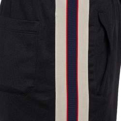 Gucci Black Jersey Side Stripe Detail Technical Joggers S