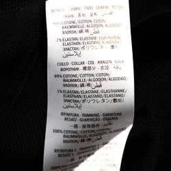 Gucci Black Cotton Pique Contrast Collar Web Trim Detail Polo Shirt S