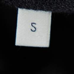 مملوكة مسبقًا تي شيرت بولو غوتشي قطن أسود بيكيه مطرز مقاس صغير - سمول