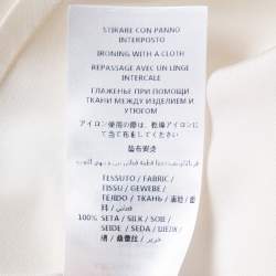 Gucci Cream Silk Pintuck Detail Button Front Skinny Shirt M