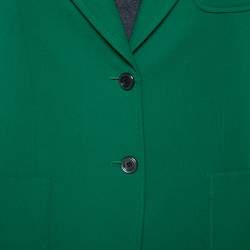 Gucci Green Wool Button Front Blazer XS