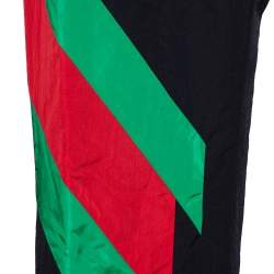 Gucci Black Web Stripe Printed Synthetic Joggers XS