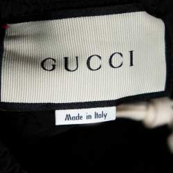 Gucci Black Web Stripe Printed Synthetic Joggers XS