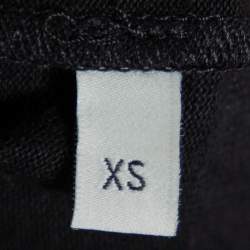 مملوكة مسبقًا تي شيرت غوتشي كبير الحجم رقبة مستديرة قطن مطبوع خروف و شعار الماركة أسود مقاس صغير جداً (اكس سمول)