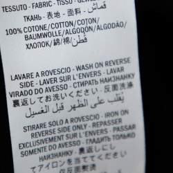 مملوكة مسبقًا تي شيرت غوتشي كبير الحجم رقبة مستديرة قطن مطبوع خروف و شعار الماركة أسود مقاس صغير جداً (اكس سمول)