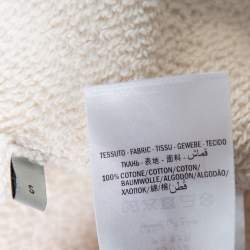 Pre Owned Gucci Cream Mouth Printed Cotton Crewneck Sweatshirt S