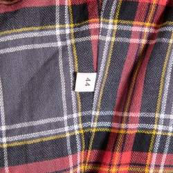 مملوكة مسبقًا Gucci Navy Blue Washed Denim Logo Patch Detail Button Front Jacket XS