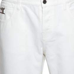 Pre Owned Gucci White Denim Skinny Jeans XXL