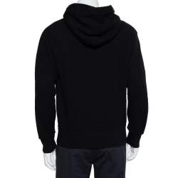 Pre Owned Gucci Black Logo Loved Printed Cotton Hoodie XS