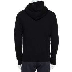 Gucci Black Vintage Logo Print Cotton Hooded Sweatshirt S