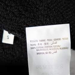 Gucci Black Interlocking G Print Cotton Hooded Sweatshirt S 
