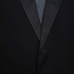 Pre Owned Gucci Black Wool Contrast Collar & Strip Detail Regular Fit Suit 3XL