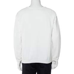 Gucci White Cotton Logo & Cities Printed Crewneck Sweatshirt M