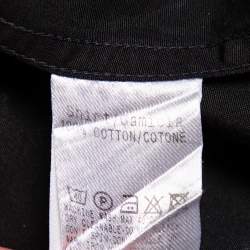 Pre Owned Gucci Black Cotton Button Front Shirt M