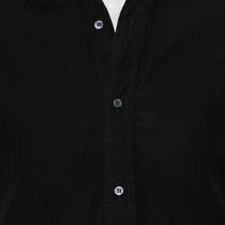 Pre Owned Gucci Black Cotton Button Front Shirt M