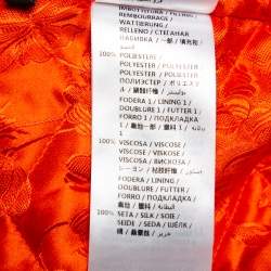 Pre Owned Gucci Metallic Ghost Handpainted Synthetic & Fur Trim Bomber Jacket XXL