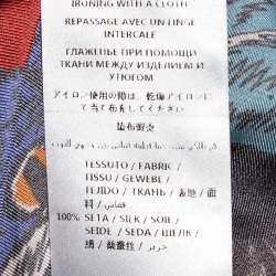 Pre Owned قميص غوتشي بولينغ حرير طباعة نمر متعدد الألوان مقاس صغير