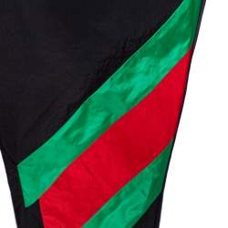 Pre Owned بنطلون رياضي غوتشي خامة صناعية أسود قصات مقاس صغير - سمول