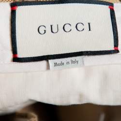 Gucci Beige Logo Monogram Canvas Bermuda Shorts XL