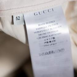 Gucci Beige Logo Monogram Canvas Bermuda Shorts XL