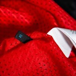 Gucci Black Jersey & Red Mesh Ghost Printed T-Shirt XS