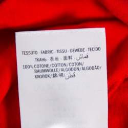 مملوكة مسبقًا Gucci Red Tiger Head Print Crewneck T-Shirt XS