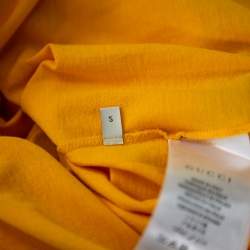 Gucci Yellow/Blue Tiger Print Cotton Crewneck T-Shirt S