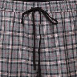 Gucci Grey Checkered Wool Track Pants S