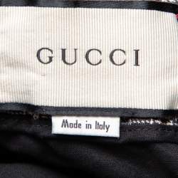 Gucci Grey Checkered Wool Track Pants S
