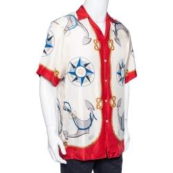 Gucci Logo Embellished Bowling Shirt In Ivory