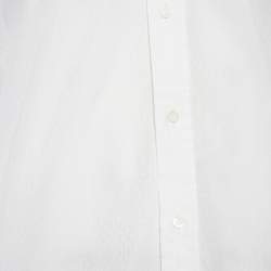 Gucci White Logo Jacquard Cotton Button Front Shirt M 
