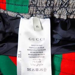 Gucci Beige Logo Printed Web Stripe Detail Joggers XL