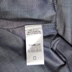 مملوكة مسبقًا قميص غوتشي قطن نمط أزرق رصاصي قصة مجسمة مقاس وسط (ميديوم)