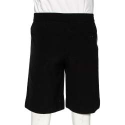 Gucci Black Wool Contrast Stripe Detail Shorts S