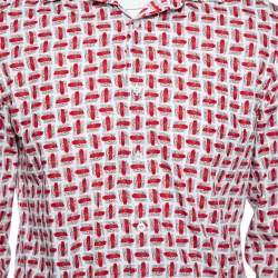 Gucci Multicolored Abstract Print Cotton Button Front Shirt M