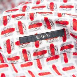 Gucci Multicolored Abstract Print Cotton Button Front Shirt M