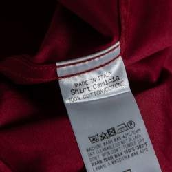 Gucci Maroon Cotton Button Front Shirt M