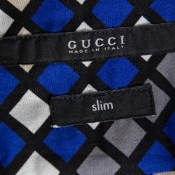 مملوكة مسبقًا Gucci Multicolored Patterned Cotton Short Sleeve Shirt M