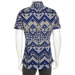 مملوكة مسبقًا Gucci Multicolored Patterned Cotton Short Sleeve Shirt M